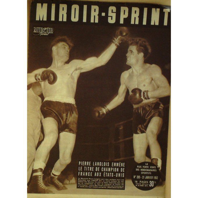 Miroir Sprint 1952 n° 293 21/1 DAUTHUILLE LANGLOIS BROWN KING NIZERHY REYNES MIMOUN