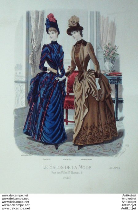 Gravure Mode Salon 1886 #  844 (Old Fashion plate)
