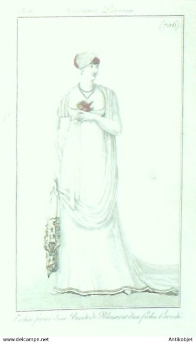 Costume Parisien 1806 # 706 (eau forte) Fichu et turban