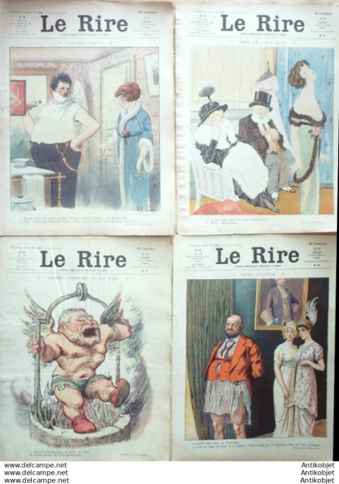 Le Rire 1913 lot 4 revues Prejelan Nollat Gerbault Hemard Falke Genty Castelno