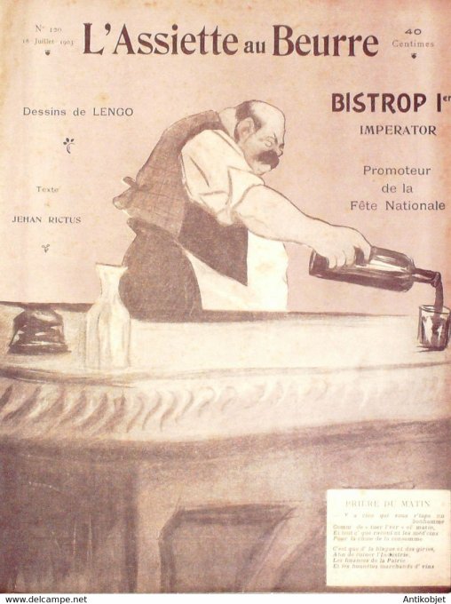 L'Assiette au beurre 1903 # 120 Bistrop 1er Impérator fête Nationale Lengo