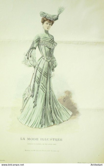 Gravure Mode illustree 1903 # 11 (Old Fashion plate) RARE