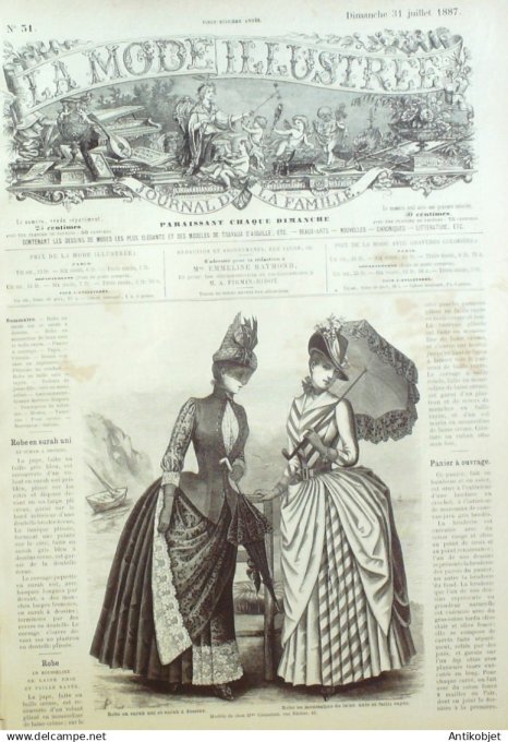 Mode illustree 1887 Lot de 10 journaux
