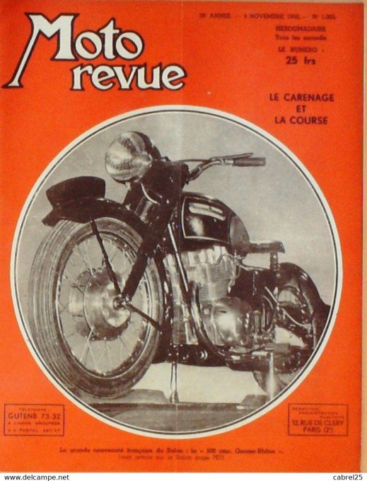 Moto Revue 1950 n° 1005 Carenage Caoutchouc Douglas 250 Ardie 250 Horex Regina 350