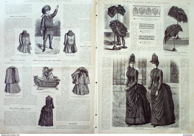 Mode illustree 1887 Lot de 10 journaux