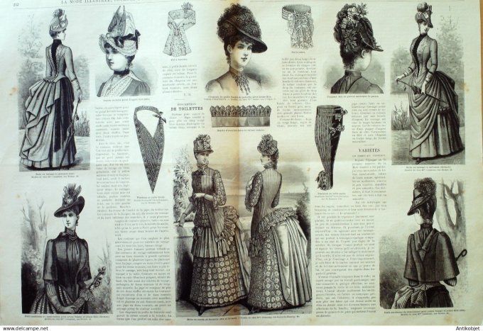 Mode illustree 1887 Lot de 10 journaux