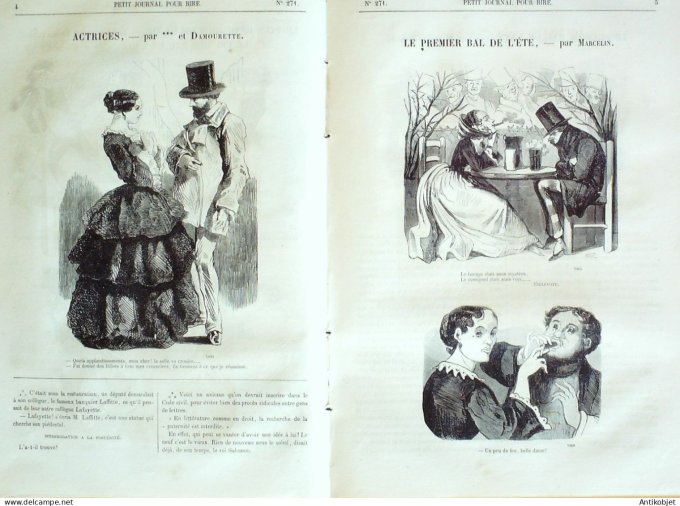 Petit journal pour Rire 1860 # 271 Un poisson d'Avril Grevin