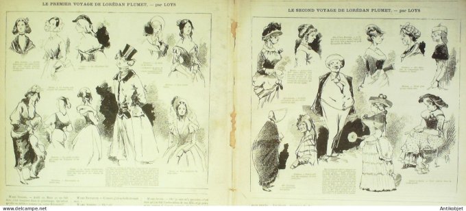 La Caricature 1881 #  84 A la mer Robida Strasbourg Bach Lorédan Plumet Loys