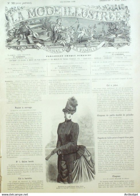 Mode illustree 1887 Lot de 10 journaux