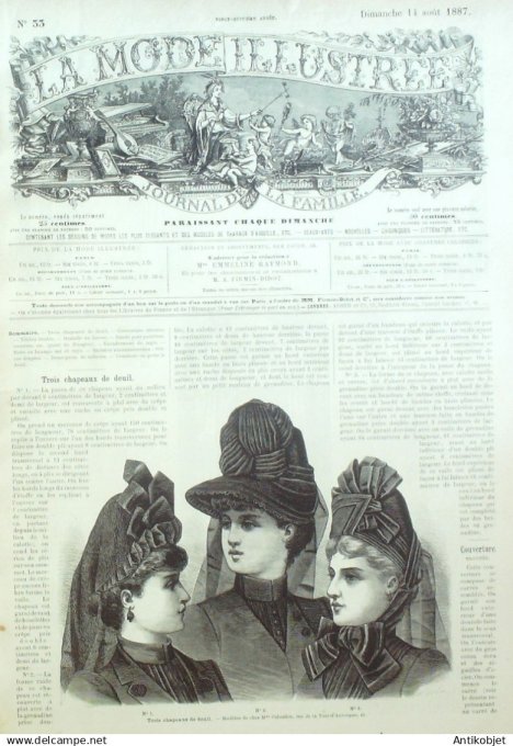 Mode illustree 1887 Lot de 10 journaux