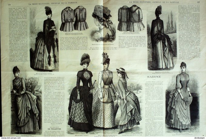 Mode illustree 1887 Lot de 10 journaux