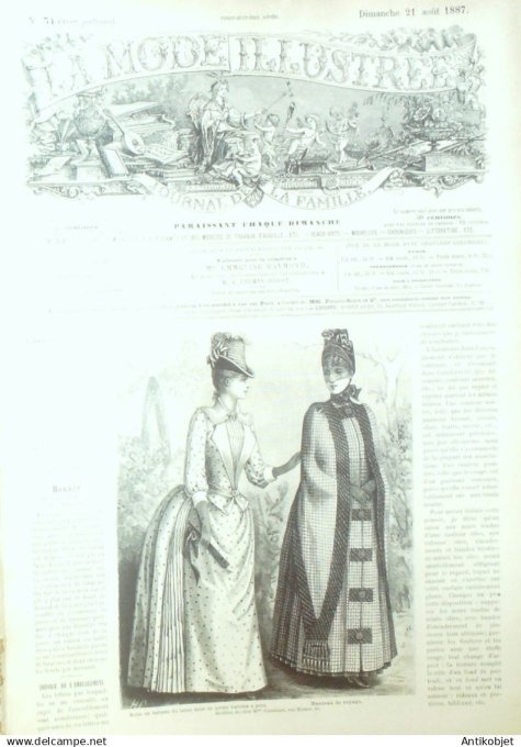 Mode illustree 1887 Lot de 10 journaux