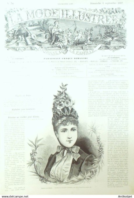 Mode illustree 1887 Lot de 10 journaux