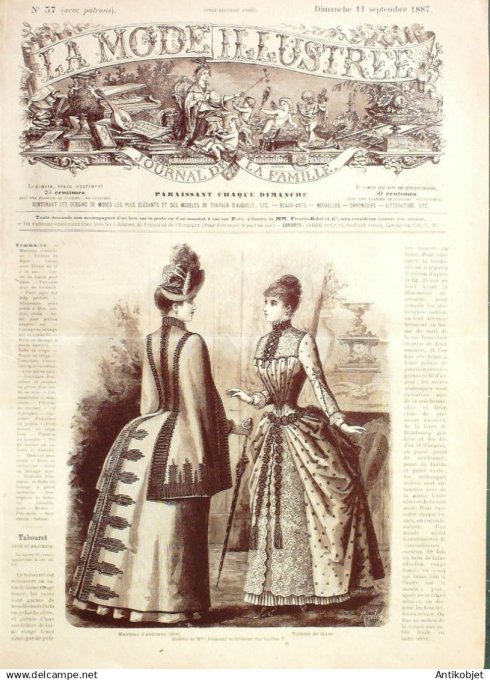 Mode illustree 1887 Lot de 10 journaux