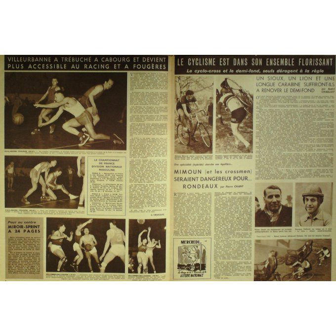 Miroir Sprint 1952 #  295 4 Fév Lille Mimoun Newcastle Racing Schulte Peters Rondeaux Milazzo