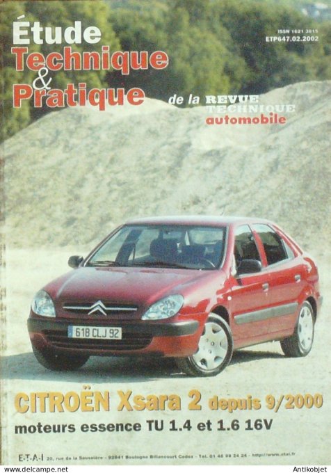 Etude Tech. Automobile 2002 n°647 Citroen Xsara 2