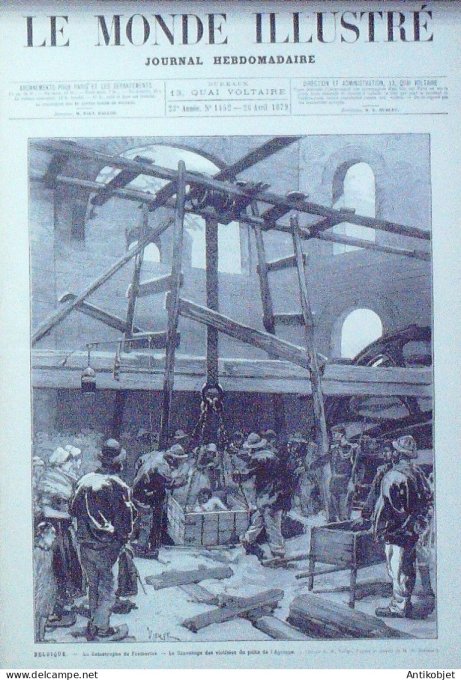 Le Monde illustré 1879 n°1152 Belgique Frameries Hongrie Szegedin Moscou Alexandre II Cannes (06)