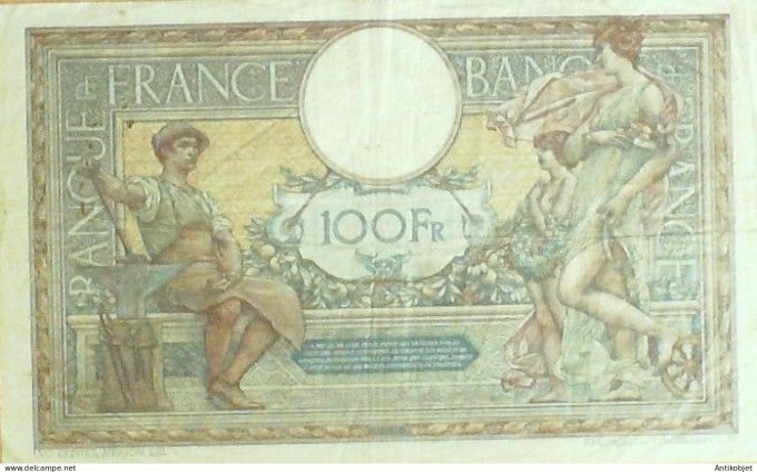 Billet Banque de France 100 francs Luc Olivier Merson A.22=4=1919 TTB