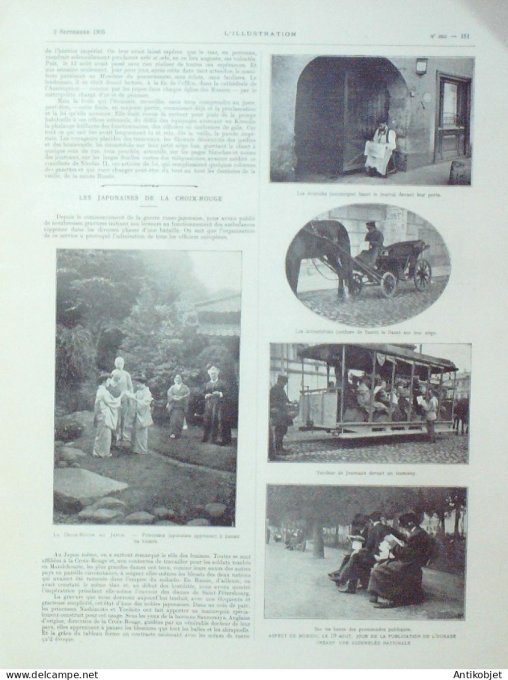 L'illustration 1905 n°3262 Croix-Rouge japonaises Hôtel-des-Postes Italie Farneta Chartreuse Congo M