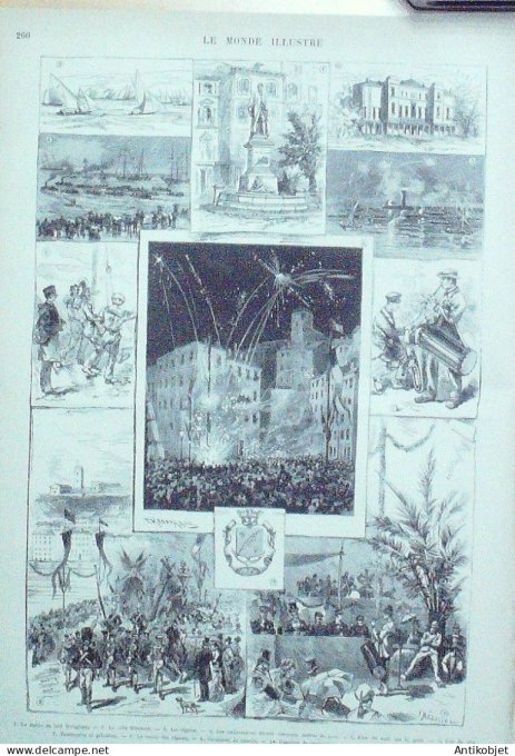 Le Monde illustré 1879 n°1152 Belgique Frameries Hongrie Szegedin Moscou Alexandre II Cannes (06)