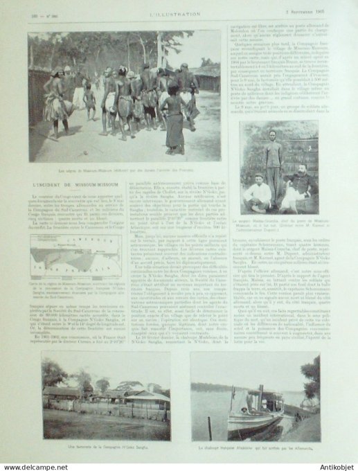 L'illustration 1905 n°3262 Croix-Rouge japonaises Hôtel-des-Postes Italie Farneta Chartreuse Congo M