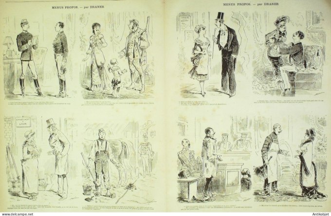 La Caricature 1881 #  56 La Mascotte aux bouffes Robida effets de brouillard Draner Loys