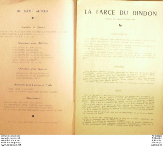 La Farce du Dindon 1954 # 24 (Beaujolais Villefranche)