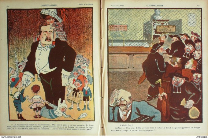 L'Assiette au beurre 1908 # 418 Le Gâchis Incohérence Villemot Poncet Sec