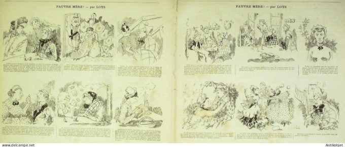 La Caricature 1881 #  56 La Mascotte aux bouffes Robida effets de brouillard Draner Loys
