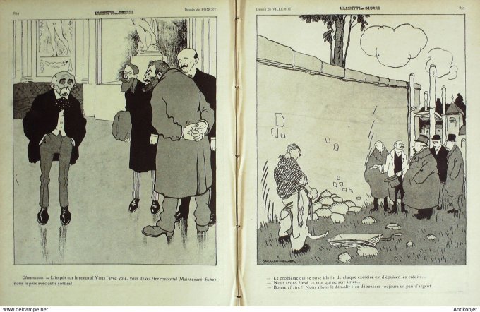 L'Assiette au beurre 1908 # 418 Le Gâchis Incohérence Villemot Poncet Sec
