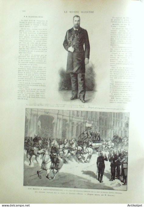 Le Monde illustré 1891 n°1794 Coutances Gratot Chanteloup,(50) Russie St-Pétersbourg Bratina Suisse 