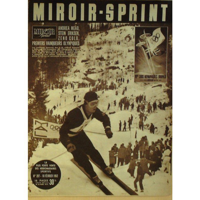 Miroir Sprint 1952 n° 297 18/02 MEAD  ERIKSEN COLO MATHIESEN RO NDEAUX COMINGHAN HUMEZ