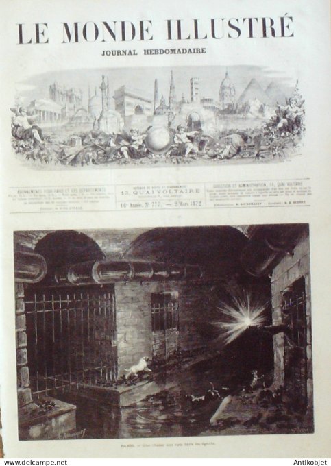 Le Monde illustré 1872 n°787 Italie Vésuve phénomènes volcaniques Espagne Madrid Cortès
