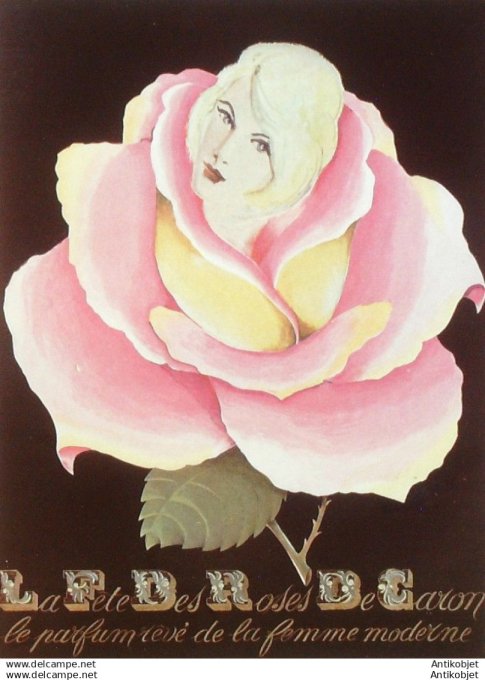Publicite Cosmetique Caron Fete des roses 1950