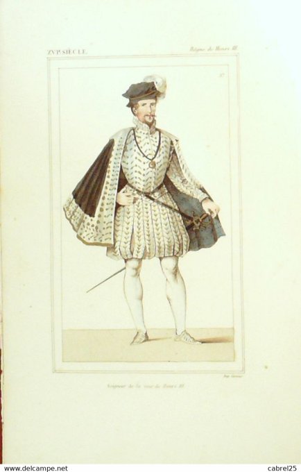 Seigneur De La Cour De Henri Iii 17ème 1852