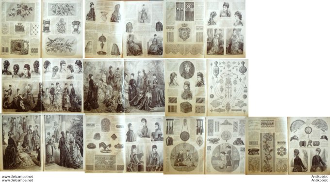 Mode illustree 1875 Lot de 10 journaux