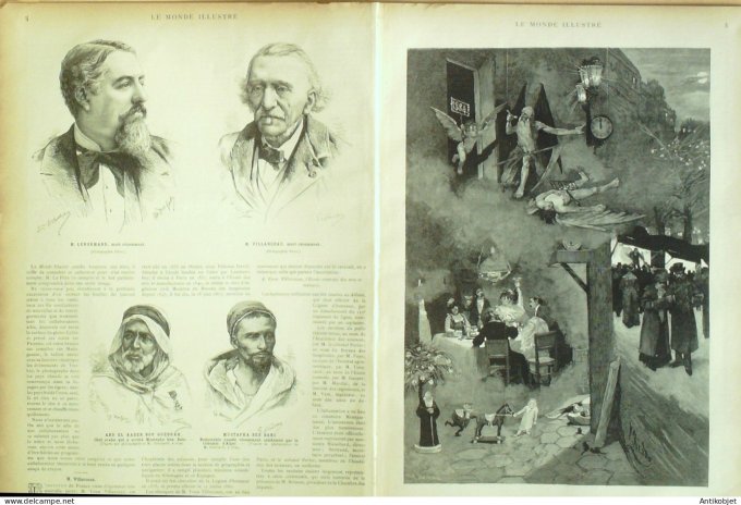 Le Monde illustré 1884 n°1397 Alger Abd-El-Kader Bou Guedrah Mustapha Ben Bahi