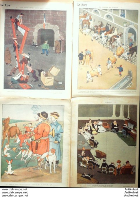 Le Rire 1913 lot 4 revues Prejelan Fabiano Laborde Pierlis Gerbault Leandre Mirande Capy