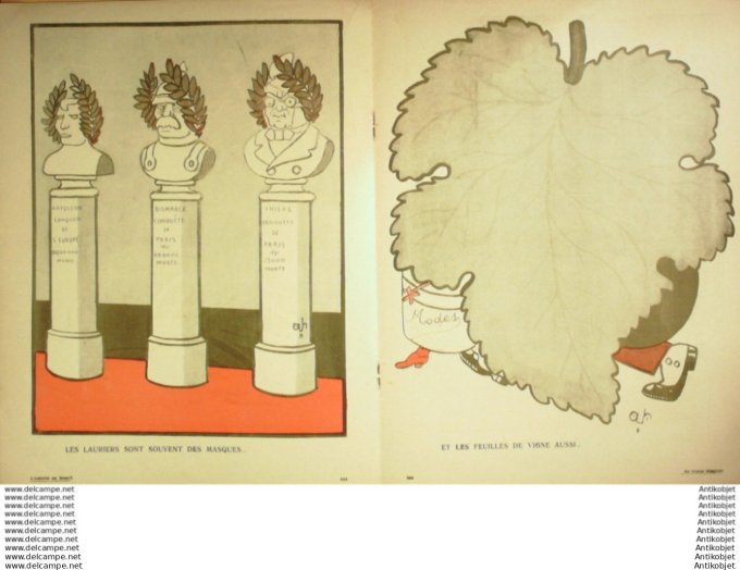 L'Assiette au beurre 1907 # 364 De vilains masques Helle Andre