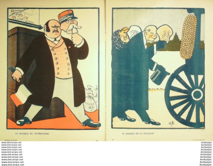 L'Assiette au beurre 1907 # 364 De vilains masques Helle Andre