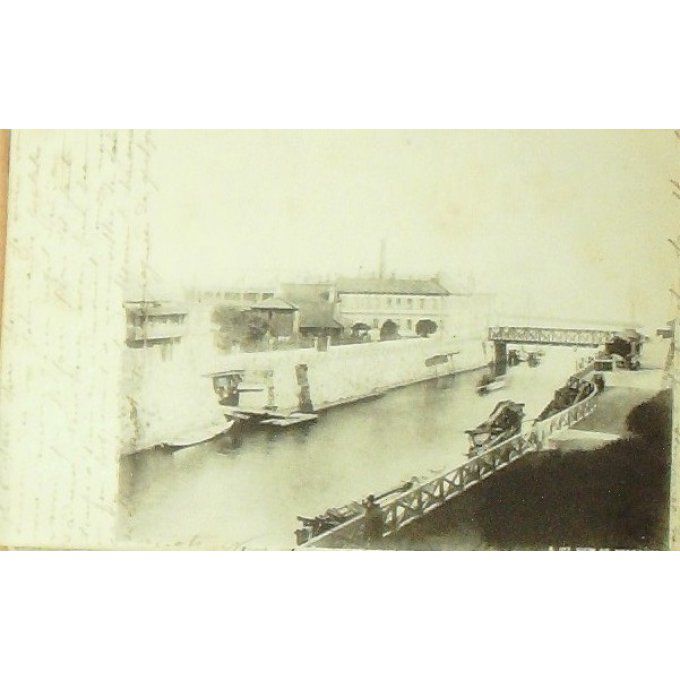 Cpa Japon Yokohama Canal 1908