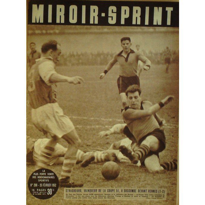 Miroir Sprint 1952 n° 298 25/02 LUNN  VERSCHUREN MATTEOLI CARRA RA BARBOTIN FORLINI