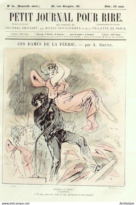 Petit journal pour Rire 1868 #   44 Les Vendanges Honoré Daumier