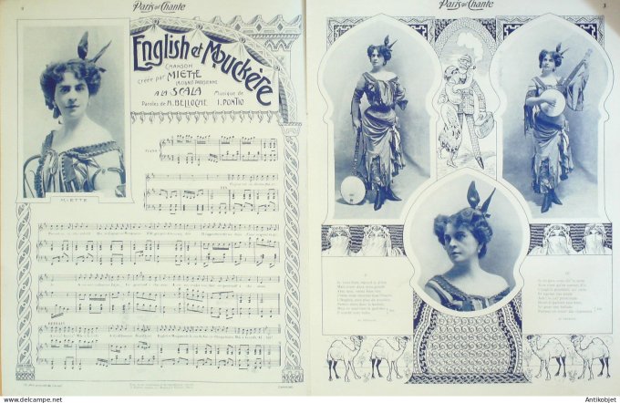 Paris qui chante 1904 #91 Miette Vilbert Suzanne Ellen Darbon Bianka Diaz