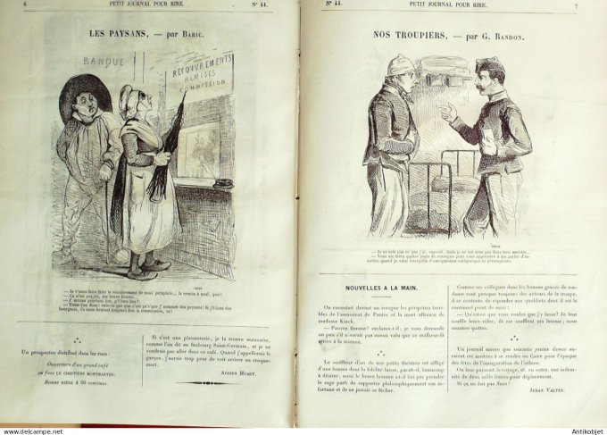 Petit journal pour Rire 1868 #   44 Les Vendanges Honoré Daumier