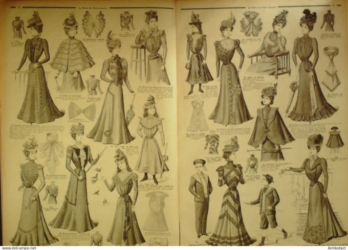La Mode du Petit journal 1898 n° 29 Toilettes Costumes Passementerie