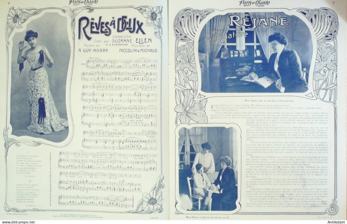 Paris qui chante 1904 #91 Miette Vilbert Suzanne Ellen Darbon Bianka Diaz