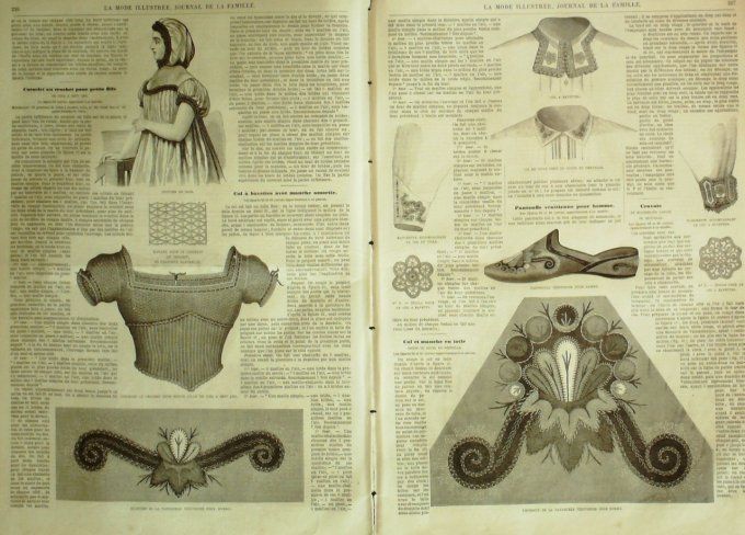 Journal Mode illustrée 1865 # 29 Costume jeune fille