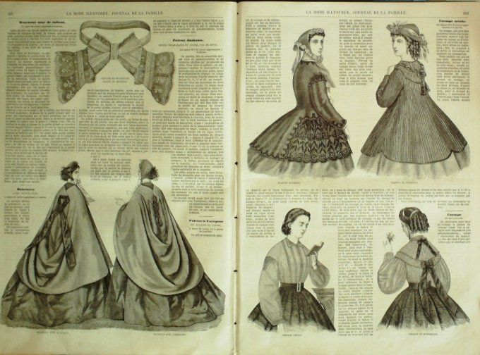 Journal Mode illustrée 1865 # 29 Costume jeune fille