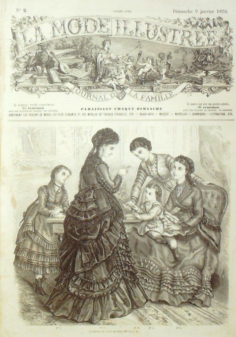 Journal Mode illustrée 1870 #  2 Toilettes de ville